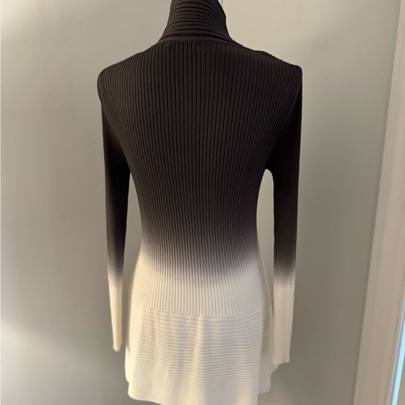 Belldini Ombre Longline Cardigan grey to off white, stretchy.  Size S - Picture 8 of 9